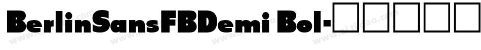 BerlinSansFBDemi Bol字体转换